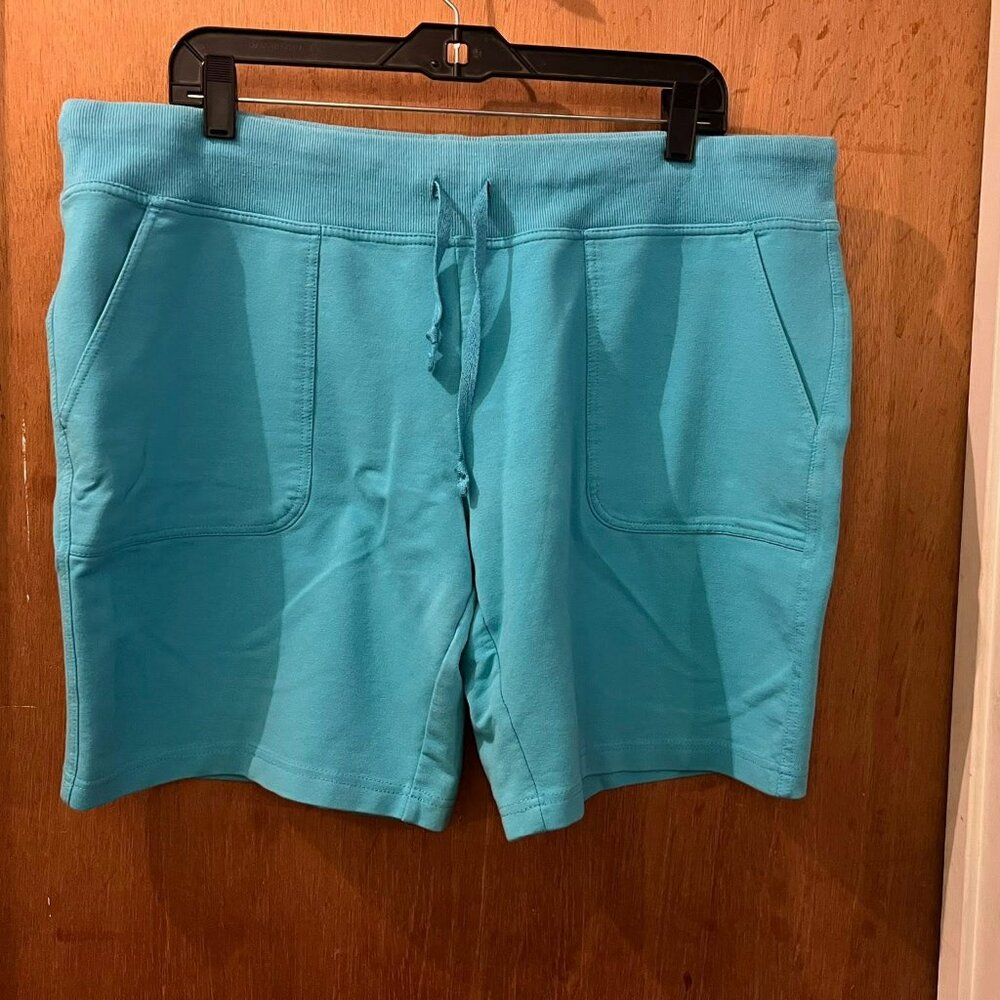 Size XXL(20) - Athletic Works - Turquoise Knit Workout Shorts